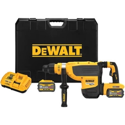 DeWalt DCH735X2-QW akkus fúró-vésőkalapács 54 V | 13,3 J | Betonban 48 mm | 8,5 kg | Szénkefementes | 2 x 9 Ah akku + töltő | Kofferben