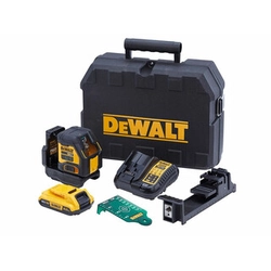 DeWalt DCLE34021D1-QW Grüner Linienlaser Effektiver Strahl mit Signalabfangjäger: 0 - 100 m | 1 x 2 Ah Akku + Ladegerät | In einem Koffer