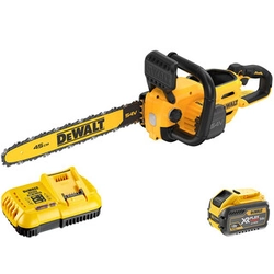 DeWalt DCMCS574X1-QW akkus láncfűrész 54 V | 450 mm | Szénkefementes | 1 x 9 Ah akku + töltő | Kartondobozban