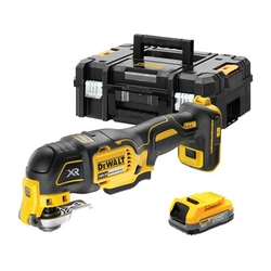 DeWalt DCS356E1T-XJ bežični višenamjenski stroj s vibracijom 18 V | 0 - 20000 1/min | 1,6 ° | Ugljične četkice | 1 x 1,7 Ah baterija | TSTAK u koferu