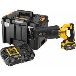 DeWalt DCS386T1-QW akkus orrfűrész 18 V | 300 mm | Szénkefementes | 1 x 6 Ah akku + töltő | TSTAK kofferben