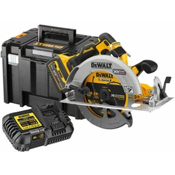 DeWalt DCS573T1-QW akku rundsav 18 V | Rundsavklinge 190 mm x 30 mm | Skæring max. 67 mm | Kul uden børste | 1 x 6 Ah batteri + oplader | TSTAK i en kuffert