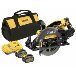 DeWalt DCS577T2-QW Akku-Kreissäge 54 V | Kreissägeblatt 190 mm x 30 mm | Schneiden max. 65 mm | Carbon bürstenlos | 2 x 6 Ah Akku + Ladegerät | Im Karton