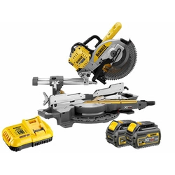 DeWalt DCS727T2-QW akumulátorová pokosová píla 54 V | Pílový kotúč 250 mm x 30 mm | Rezanie max. 77 x 305 mm | Carbon Brushless | 2 x 6 Ah batéria + nabíjačka