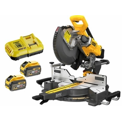 DeWalt DCS781X2-QW akumulatorska zajeralna žaga 54 V | Žagin list 305 mm x 30 mm | Rezanje max. 112 x 310 mm | Brez krtačk | 2 x 9 Ah baterija + polnilec