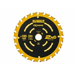 DeWalt diskinio pjūklo diskas 165 x 20 mm | dantų skaičius: 24 db | pjovimo plotis: 1,65 mm