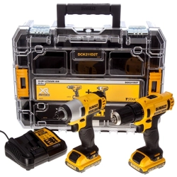 Dewalt elektrinių įrankių rinkinys 6-elementowy (DCK211D2T-QW)