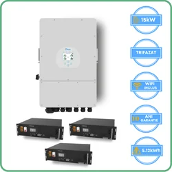 Deye inverter 15kW + Vestwoods akkumulátor 5.12kWh alacsony feszültség