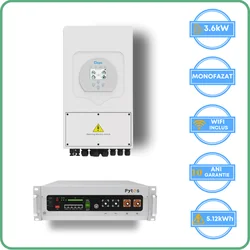 Deye inverter 3.6kW + Pytes accumulator 5.12kWh