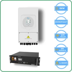 Deye inverter 5kW + Vestwoodsi aku 5.12kWh