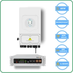 Deye-invertteri 6kW + Pytes-akku 5.12kWh