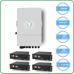 Deye-omvormer 20kW + Vestwoods-accu 5.12kWh Laagspanning