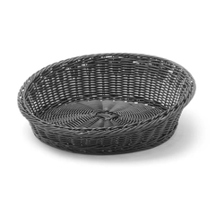 Round slanting basket, black, dia. 370 mm