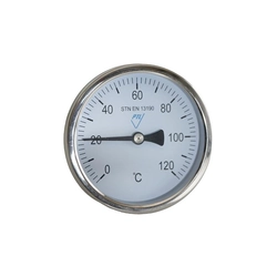 Direkte termometer med en brønd 0-120°C, L=100 mm bimetallisk Prematlak