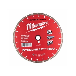 Disco da taglio diamantato Milwaukee STEELHEAD 350 350 x 25,4 mm