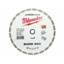 Disco da taglio diamantato Milwaukee SUDD 350 x 25,4 mm