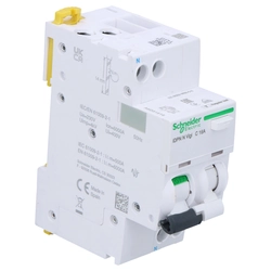 Disjuntor de corrente residual com elemento de sobrecorrente iDPNNVigi-C16-30-AC c 16A 1N-biegunowy 30 mA tipo AC