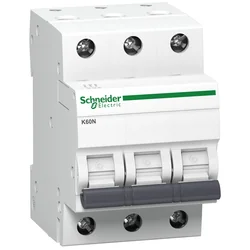 Disjuntor Schneider Electric 3P 10A B K60N A9K01310