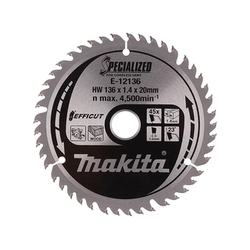 Δισκοπρίονο Makita 136 x 20 mm | αριθμός δοντιών: 45 db | Πλάτος κοπής: 1,4 mm