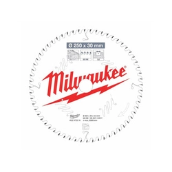 Δισκοπρίονο Milwaukee 250 x 30 mm | αριθμός δοντιών: 60 db | Πλάτος κοπής: 2,8 mm