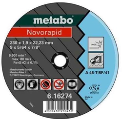 Disque à tronçonner Metabo Novorapid 230 (616274000), 230 Hmm,1 pièces