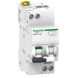 Disyuntor de corriente residual Schneider con elemento de sobrecorriente 25A 30mA, tipo A, 1-polowy +N (A9D56625)