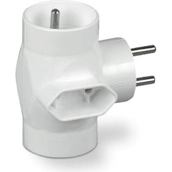 Divisor de plug-in Timex 2x2P+Z +1xEuro branco R-21