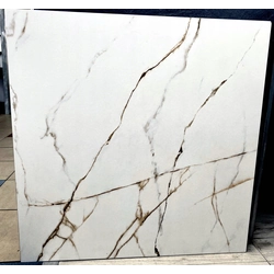 Dlaždice připomínající mramor 60x60 CALACATTA CARRARA zlatá