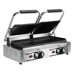 DOBBELT KONTAKT GRILL, RIBBET 58CM, 3,6KW