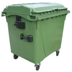 Δοχείο συλλογής αστικών απορριμμάτων και σκουπιδιών ΠΙΣΤΟΠΟΙΗΤΙΚΑ Europlast Austria - green 1100L