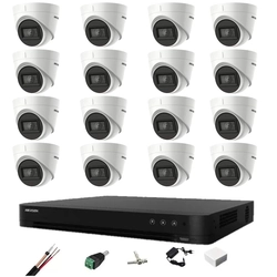 Dohledový systém Hikvision 16 vnitřní kamery 8MP 2.8mm IR 60m, DVR 16 kanály 4K, montážní příslušenství