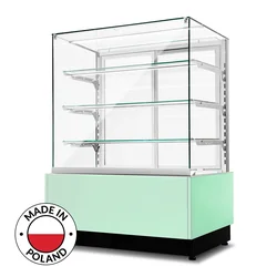 Dolce Visione Premium refrigerated confectionery display case 1300 | stainless steel interior | 1300x670x1300 mm