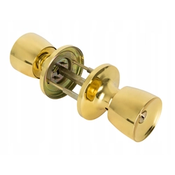 DOOR ROTARY KNOB WITH A GOLD LOCK SET OF KNOBS