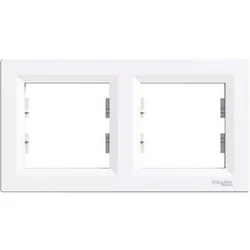 Double frame Schneider Electric Asfora white