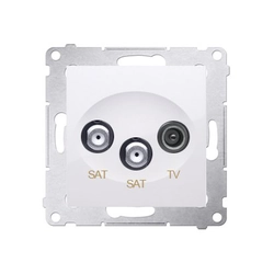 Double satellite socket RTV-SAT-SAT, white Simon54