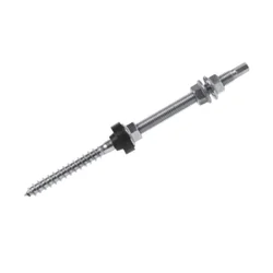 Double-threaded screw M10x200 for rafters DOUBLE-THREAD 10*200 complete with nuts and EPDM