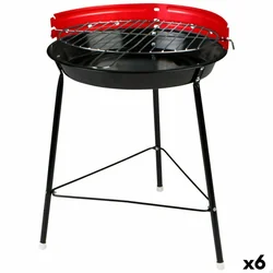 Draagbare Actieve Grill Ijzer Kunststof 37 x 44 x 33 cm (6 Stuks) Rood