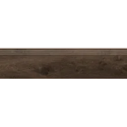 Drewnopodobne płytki schodowe 100x30 DESKA brąz