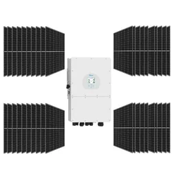 Driefasig fotovoltaïsch systeem 15KW DEYE-omvormer SUN-15K-SG01HP3-EU-AM2 en 40 panelen 380W VDS Power