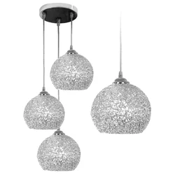 Drievoudige metalen hangende plafondlamp, app634-3cpr CHROOM