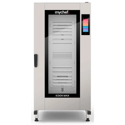 Dujinė kombinuota garų orkaitė | su vežimėliu | automatinė plovimo sistema | 20xGN2/1 | 40 kW | 230 V | Mychef iCook MAX 202G