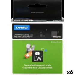 Dymo LabelWriter hvidlamineret tapeetiketter 25 x 25 mm (6 stk.)