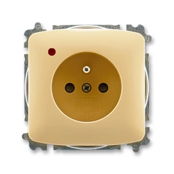 Screwless socket with surge protection, CSN 5599A-A02357 D, ABB (ABB, Tango, beige)