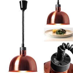 Infrared IR food heating lamp, hanging, copper, diameter. 29 cm 250 W