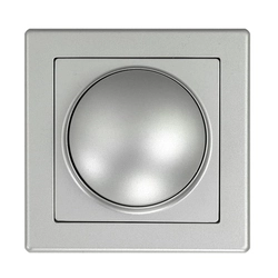 Rotary dimmer 230V, 50Hz, Pmin: 60W, Pmax: 400W, with a frame - silver