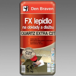 FX tile adhesive QUARTZ EXTRA C2T Gray 25 kg, Den Braven 57104Q