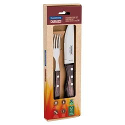 Steak cutlery set &quot;Jumbo&quot;2 pcs. in a gift box, dark brown