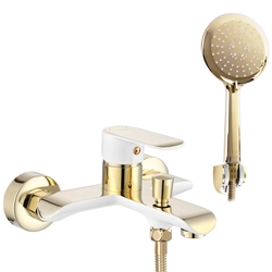 REA BLOOM white gold bathtub faucet