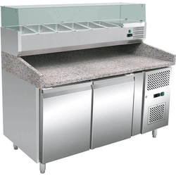 Pizza refrigerated table | 2-door | 600X400 | cooling top | 428 l