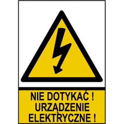 Energy board 148x210 "DO NOT TOUCH DANGEROUS FOR LIFE" EO1-NDNDZ